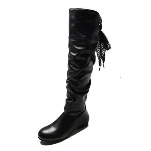 Pleated Knee Boots