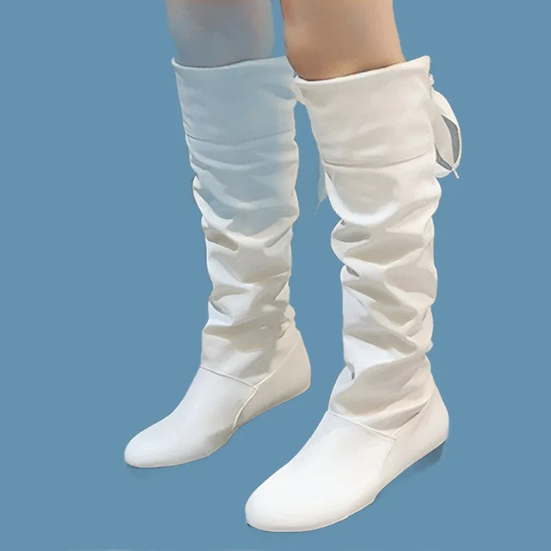 Pleated Knee Boots