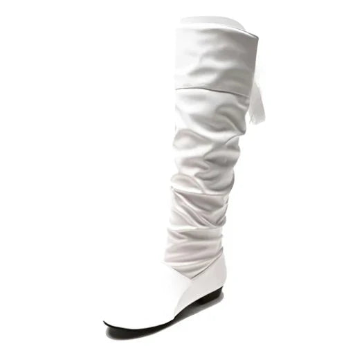 Pleated Knee Boots